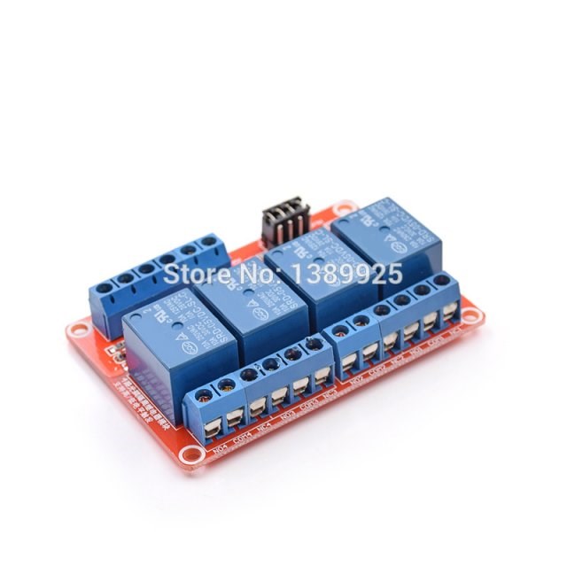 10pcs/lot 5V 4 Channel Relay Module with Opto Isolation Supp