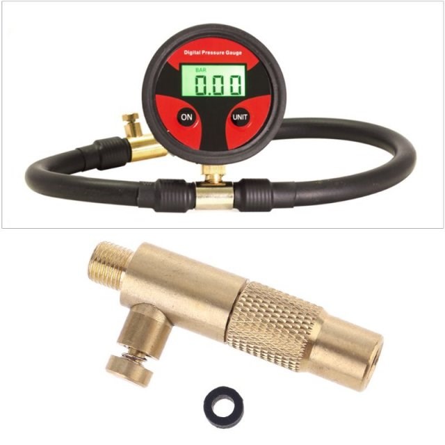 Brass Car Tire Inflator Standard Fine Thread Vehicle Air Com