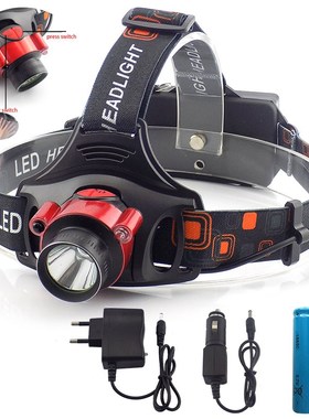 rechargeable T6 led Headlight torches headlamp head Flashlig
