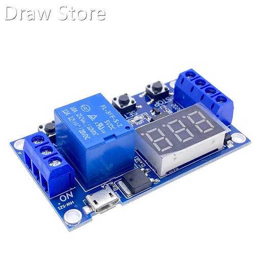 HW-521 Digital Time Delay 1 Way Relay Trigger Cycle Timer De