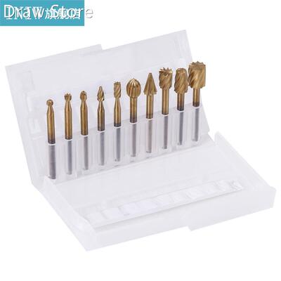 10pcs/Set Cutter HSS Titanium High Speed Steel Burrs Rotary