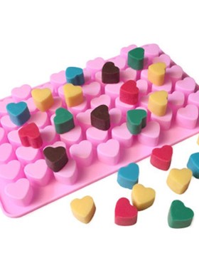 55 Grid Heart Love Shape Jelly Cookie Candy Tray Mold Chocol