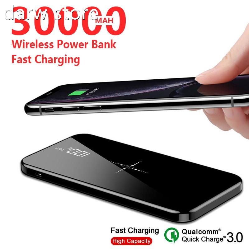 30000mAh QI Wrless1 Peower Bak nPortablie Built in Wireless