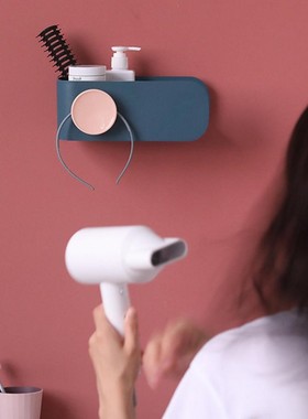 Durable 1 Set Anti-rust Wall Mountable Multi-use Hair Dryer