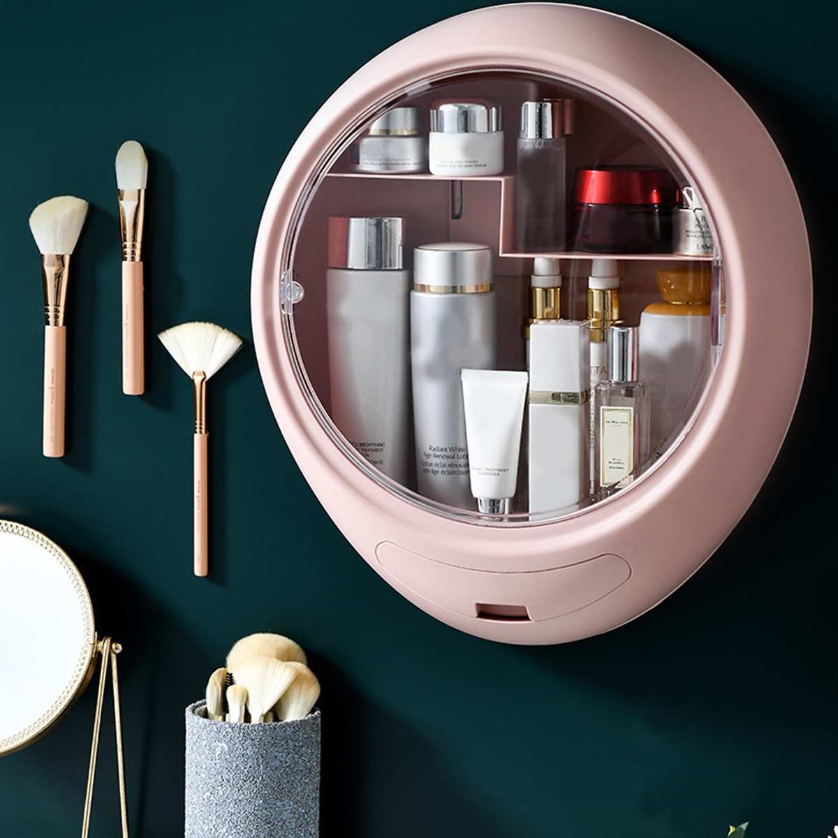 European Style Cosmetic Storage Box Makeup Organizer Bathroo