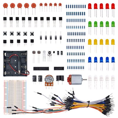 Electronic Universal Parts Kit Breadboard LED Cable Resistor