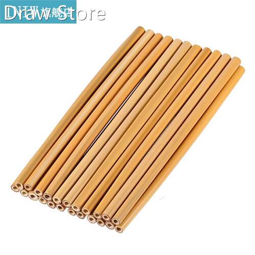 4Pcs/Set Bamboo Straw Reusable Straw 23cm Organic Bamboo Dri