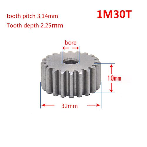 1 Modulus 30 Teeth Spur Gear 45# Steel Motor Gear Wheel No q