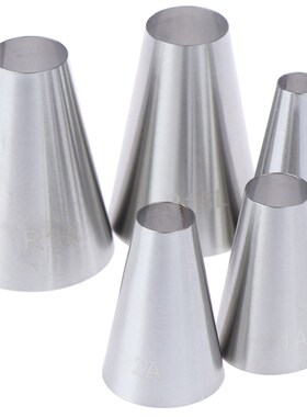 5pcs Large Round Cake Cream Decoration Tips Piping Icing Noz