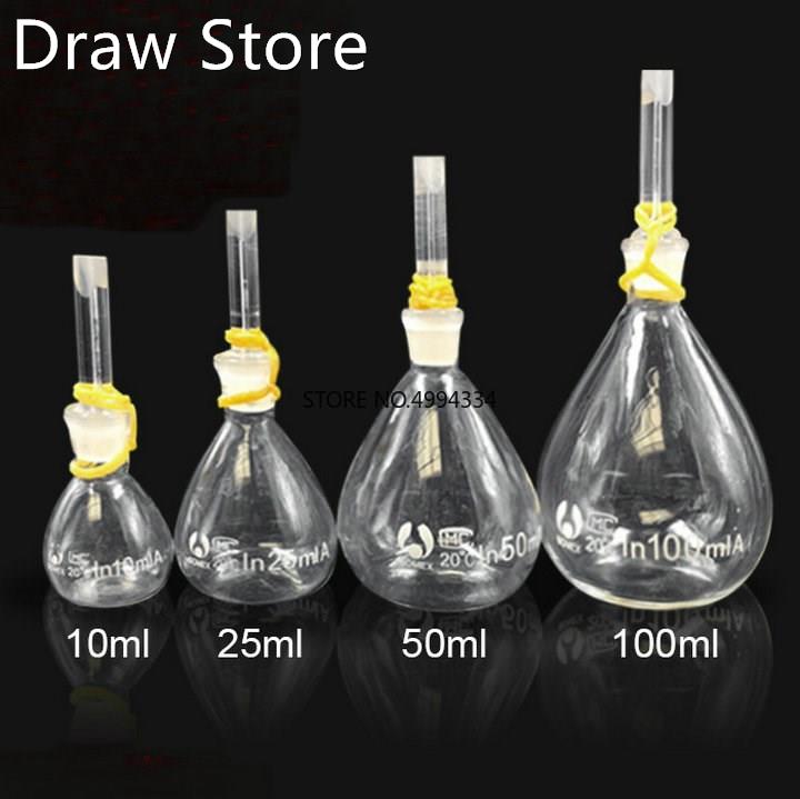 Free shipping 1Piece/lot 5ml to 100ml Glass pycnometer, spec