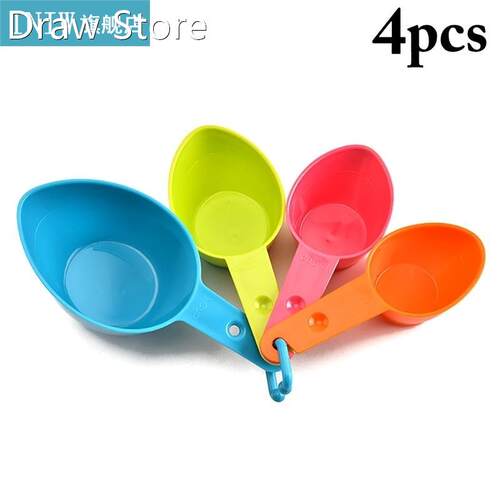 4Pcs/Set Plastic Measuring Spoon Set Scale Plastic M