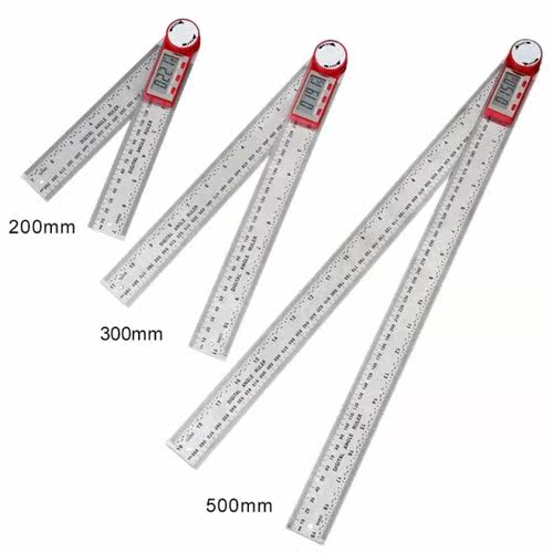 Digital Angle Ruler Meter 0-200mm 0-300mm 0-500mm Ruler Incl