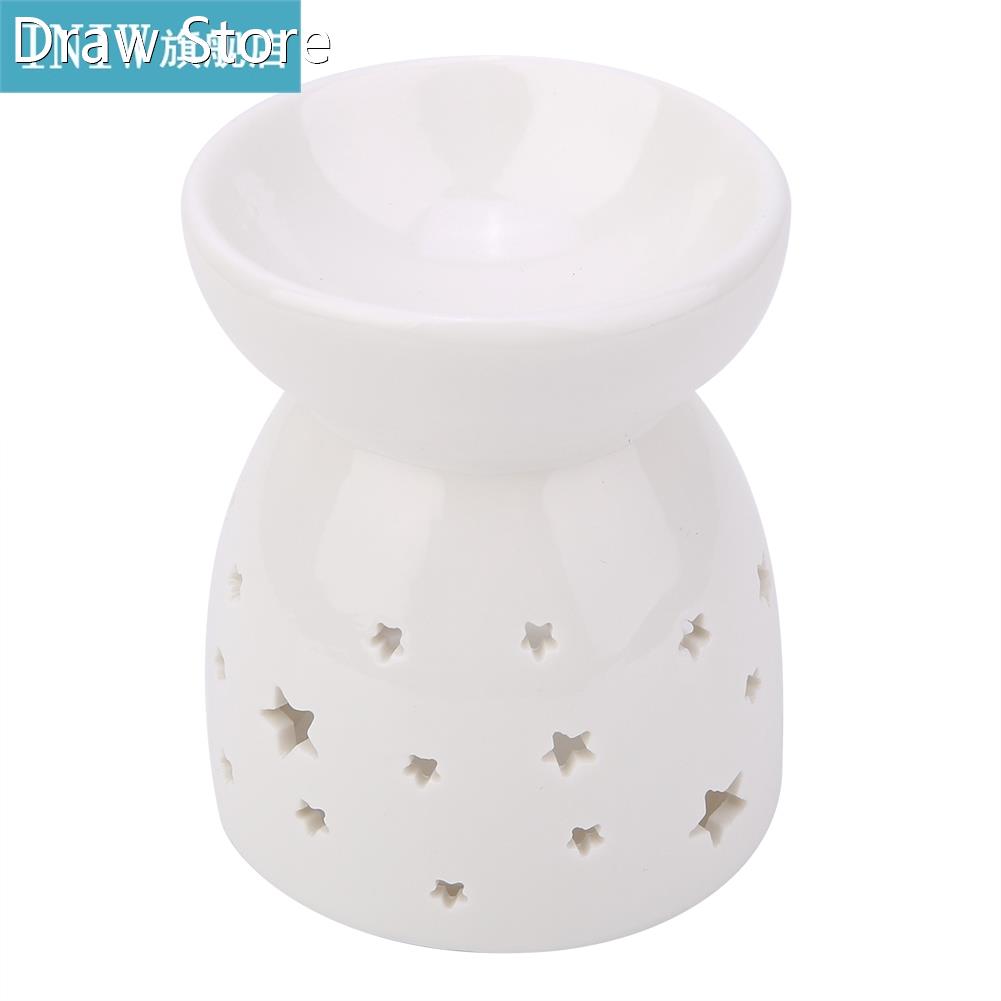 Night Fragrance Lamp Ceramic Essence Oil Burner Candle Incen