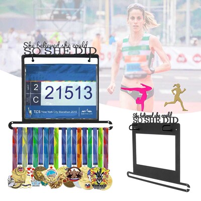 Medal hanger Metal medals holder with Race Bib Sport medal d