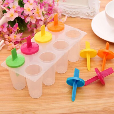 8 Grids DIY Ice Mould Reusable Ice Cream Mold PP Plastic Ice