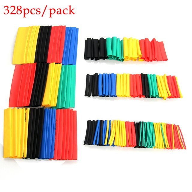 530/328/164/127pcs Heat Shrink Sleeving Tube Assortment Elec