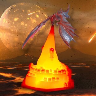 3d Printed Volcano Dragon Lamps Detachable Usb Desktop Lamp