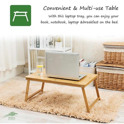 Portable Folding Bamboo Laptop Table Sofa Bed Office Laptop