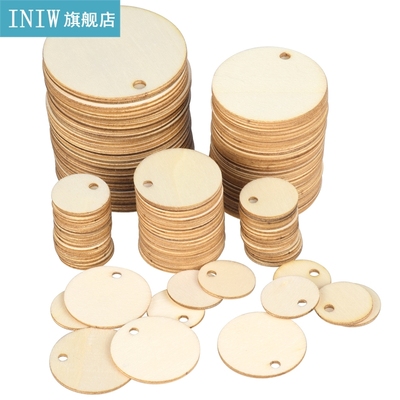 2-5CM Unfinished Nature Wood Slice Gift Tags Blank Round Woo