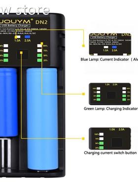 B1tatery Charger for 18650 3.7V 18350 18500 21700 B207 00104