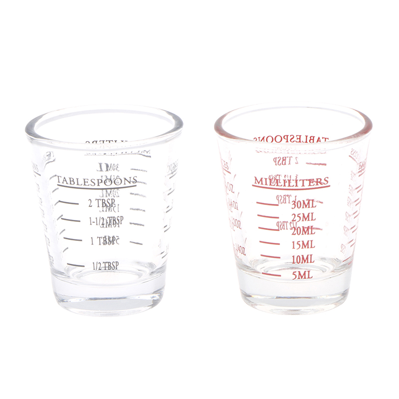 50ml/100ml Thickened Graduated Glass Oz Ounce Cup Measuring