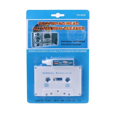 -Audio Cassette Tape Head Cleaner & Demagnetizer for Car