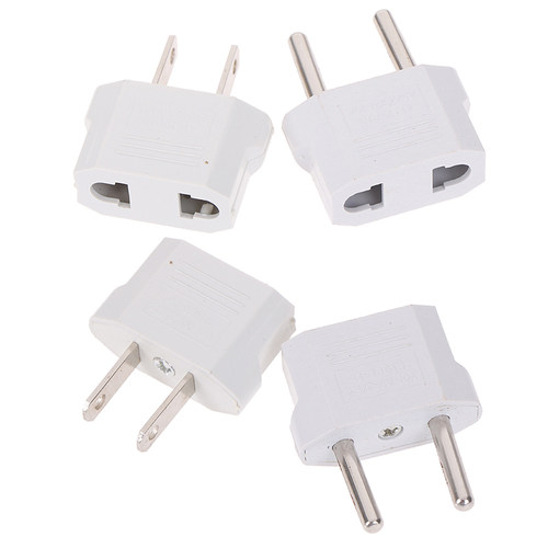 4 Pieces European Usa Eu To Us Plug Us To Eu Plug Travel Cha