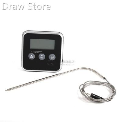 Probe Cooking Thermometer Timer Kitchen Oven Grill Food Meat
