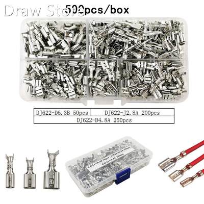 500pcs/box DJ622-J2.8A/D4.8A/D6.3B insert spring single crim