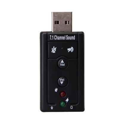 USB bus-powered sound card External 7.1 Channel CH Virtual A