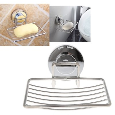 Stainless Steel Vacuum Suction Cup Soap Saver Dish Soap Tray
