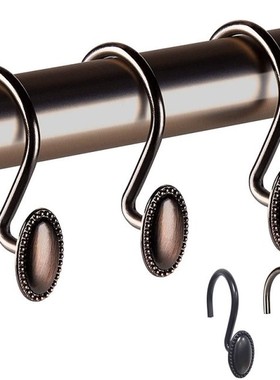 12 Rust Resistant Shower Hooks Hangers For Bathroom Curtains
