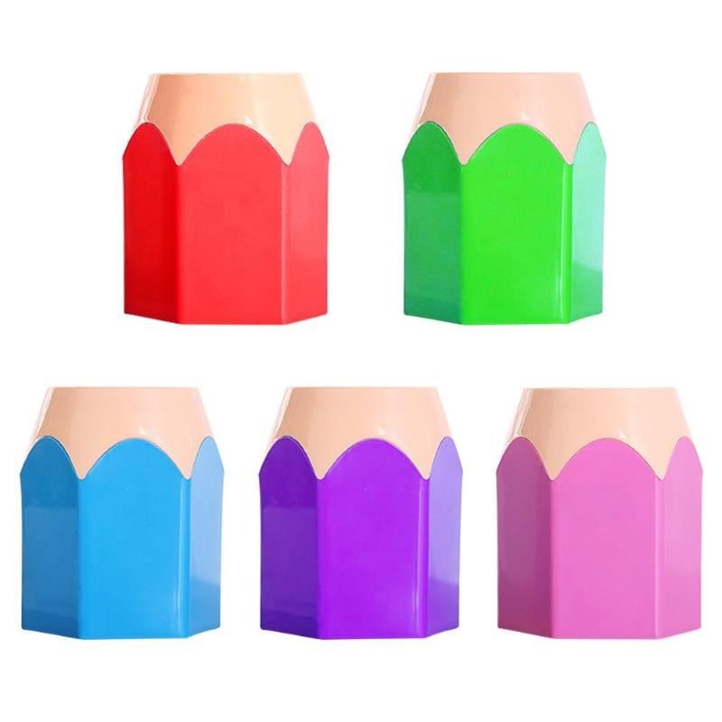 Pencil Pot Holder Pen Storage Vase Stationery Gift Hexagonal