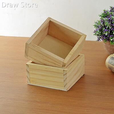 Retro Style Wooden Stationery Case Jewelry Box Succulent Pla