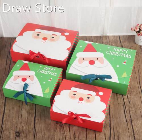 100pcs Unique Christmas Eve Big Gift Box Sant
