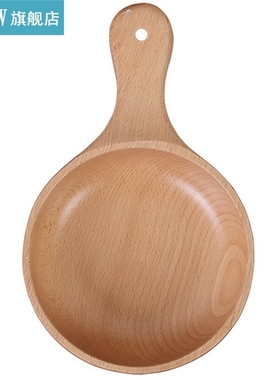 1pc Kitchen Salad Bowl Wooden Large Food Bowl Home D