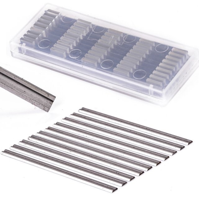 10Pcs Reversible Carbide Planer blades 82mm x 5.5mm For Cutt