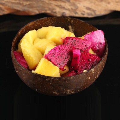 Coconut Bowl Fruit Decoration Fruit Salad Noodle Wooden Bowl