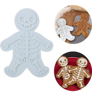DIY Skull Gingerbread Man Cookie Biscuit Cutter Mold Cake Pa