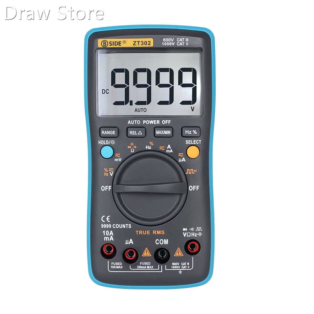 Digital Multimeter Backlight AC DC Voltage Current Meter 999