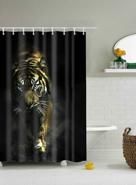 180cm Shower Curtain Sunset Print Waterproof Polyester Fabri