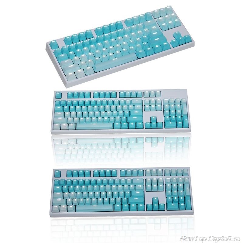 1 Set Replaceable PBT Keycaps 87 104 108 Transparent Letteri