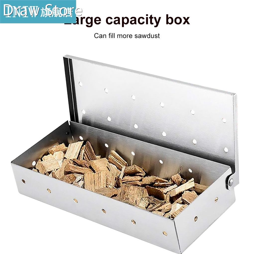 Wood Chips BBQ Smoker Box Charcoal Grill Smoker Box BBQ Wood