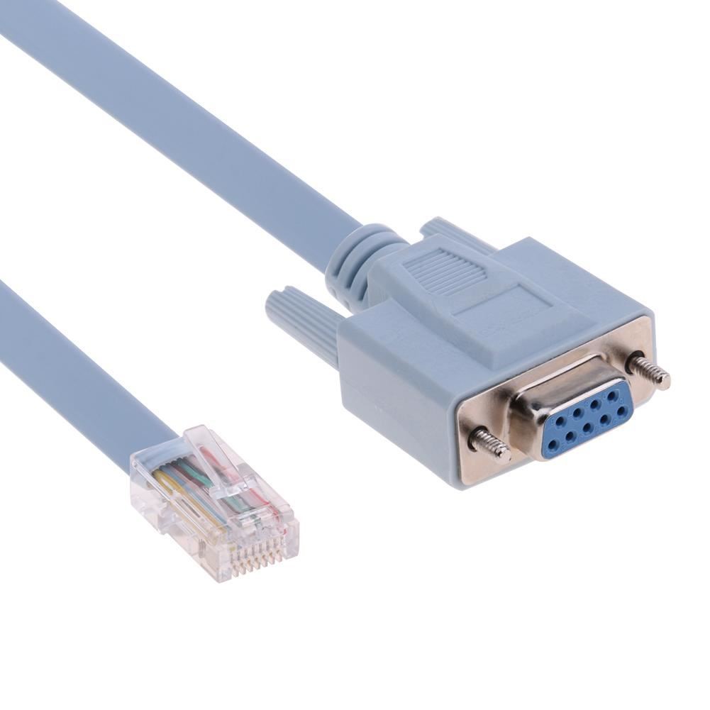 Console Cable RJ45 Ethernet to RS232 DB9 COM Port Serial Fem