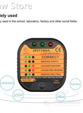 ZPCT1806B Outlet Socket Tester Detector Circuit Polarity Vo