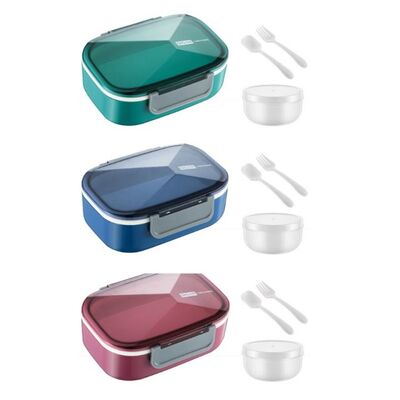 Bento Box Stackable Leakproof Lunch Food Container with Spoo