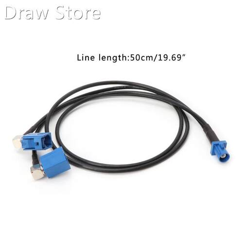 Fakra C Male Plug To 2 x Fakra C Female Jack RG174 Y Type Sp