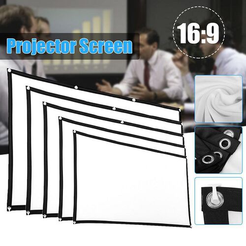 60~150 Inch Projector Projection Screen 169 White Matte HD