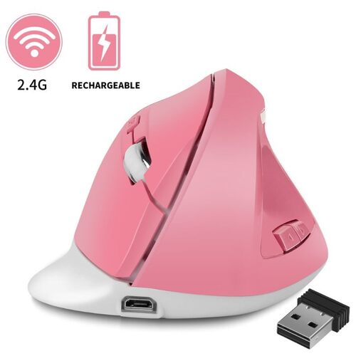 6 Buttons Ergonomic Wireless Mouse 1600DPI USB Rechargeable
