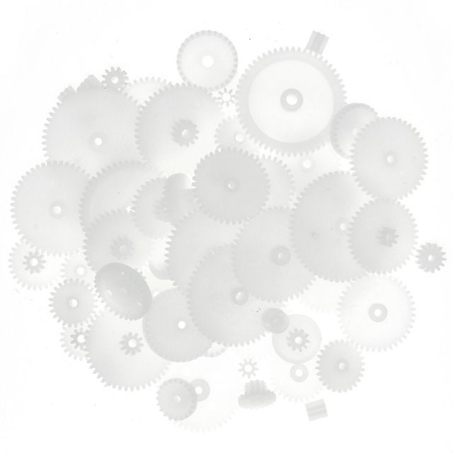 58pcs/bag J293Y Plastic 0.5 Module Gears White Micro DC Moto